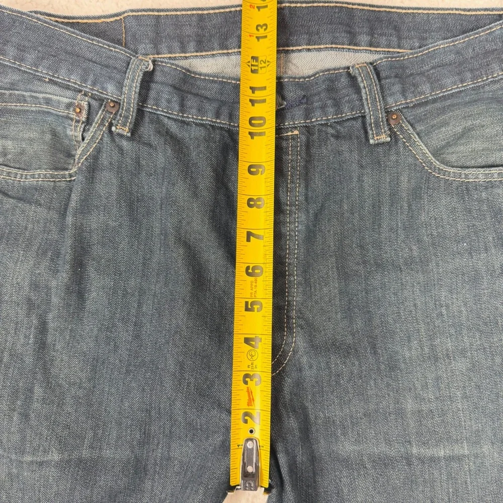 Levis 501 36x28 Original Fit Dark Wash Straight Leg Button Fly Jeans